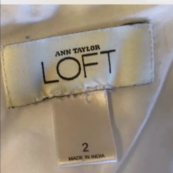 Loft Ann Taylor Women Halter Cotton White Summer Dress Sz 2 - Picture 2 of 9